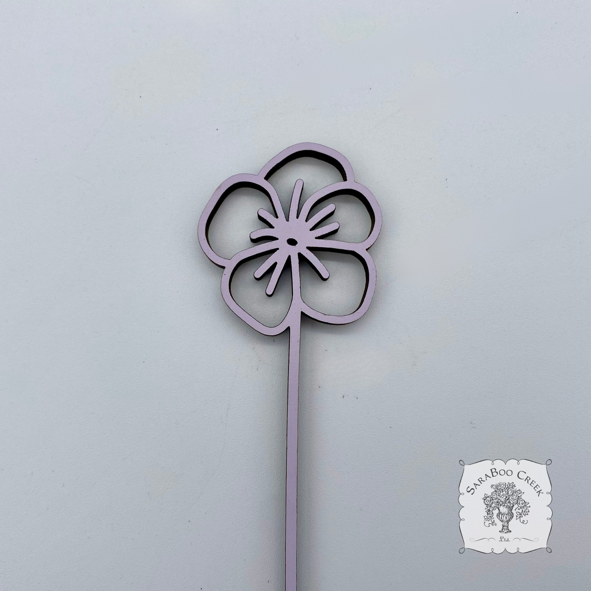 Flower of the Month Wood Plant Marker Picks - Birth Month Plant Stake Pokes w/ Brushed Gold 1 side, Color the other side