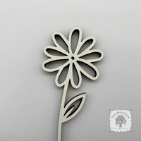 Flower of the Month Wood Plant Marker Picks - Birth Month Plant Stake Pokes w/ Brushed Gold 1 side, Color the other side