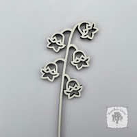 Flower of the Month Wood Plant Marker Picks - Birth Month Plant Stake Pokes w/ Brushed Gold 1 side, Color the other side
