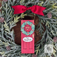 Front Door Christmas Ornament - Personalized New Home Gift, 1st House in 2025, Traditional Family Ornament, or Realtor Gift