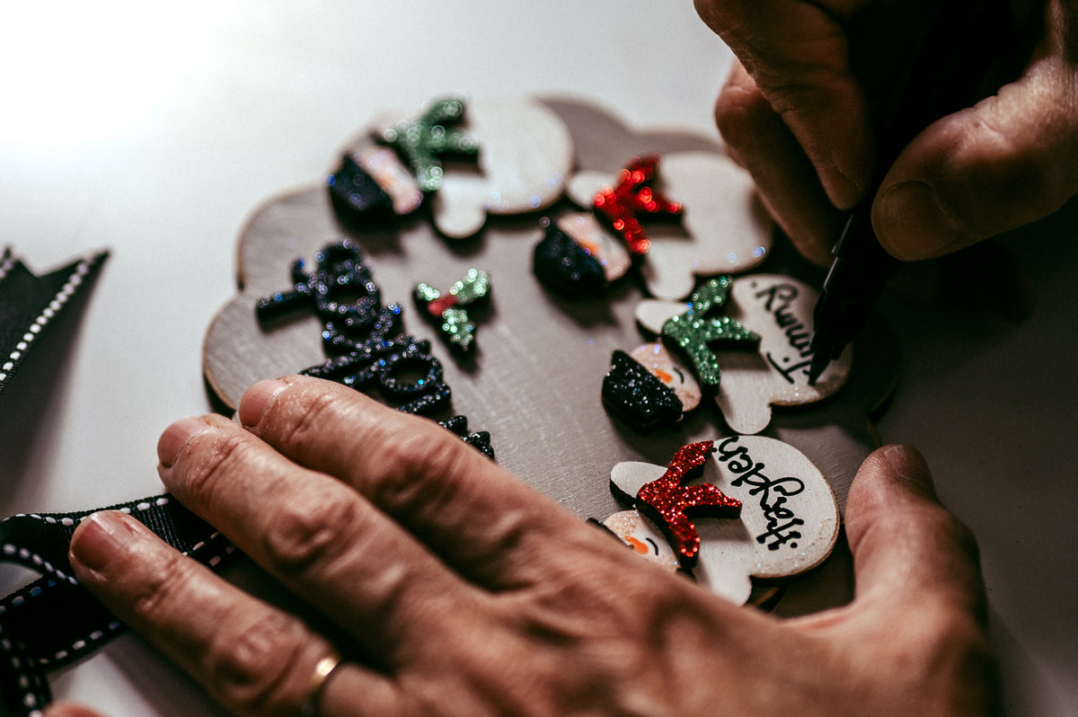 Grandkids Ornament - Personalized for 2 3 4 5 6 or 7 Grandchildren; Grandparent Gift