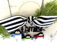 Penguin Family Ornament with 3 Penguins - Personalized Christmas Gift for Family of Three, 3 Children or Grandkids