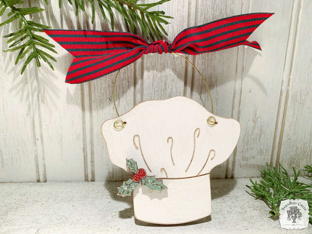 Chef Hat Ornament - Personalized Ornament Gift for Chef, Baker, Cook, Food Lover
