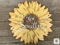 20" Sunflower Sign - Customize with Name, Word or Initial