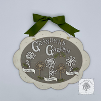 Custom Birth Month Flower Sign for Grandma, Mom or Family - Handmade Wood Birth Flower Gift, Hand Personalized with Kids Names