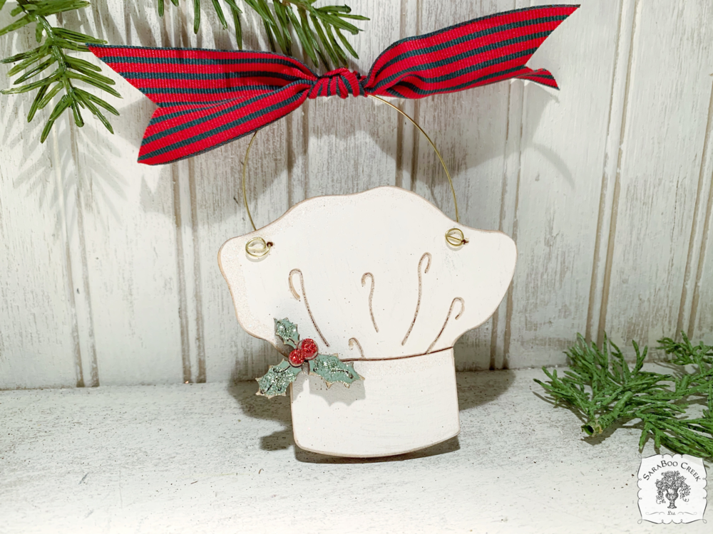 Chef Hat Ornament - Personalized Ornament Gift for Chef, Baker, Cook, Food Lover