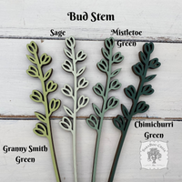 Flower of the Month Wood Plant Marker Picks - Birth Month Plant Stake Pokes w/ Brushed Gold 1 side, Color the other side