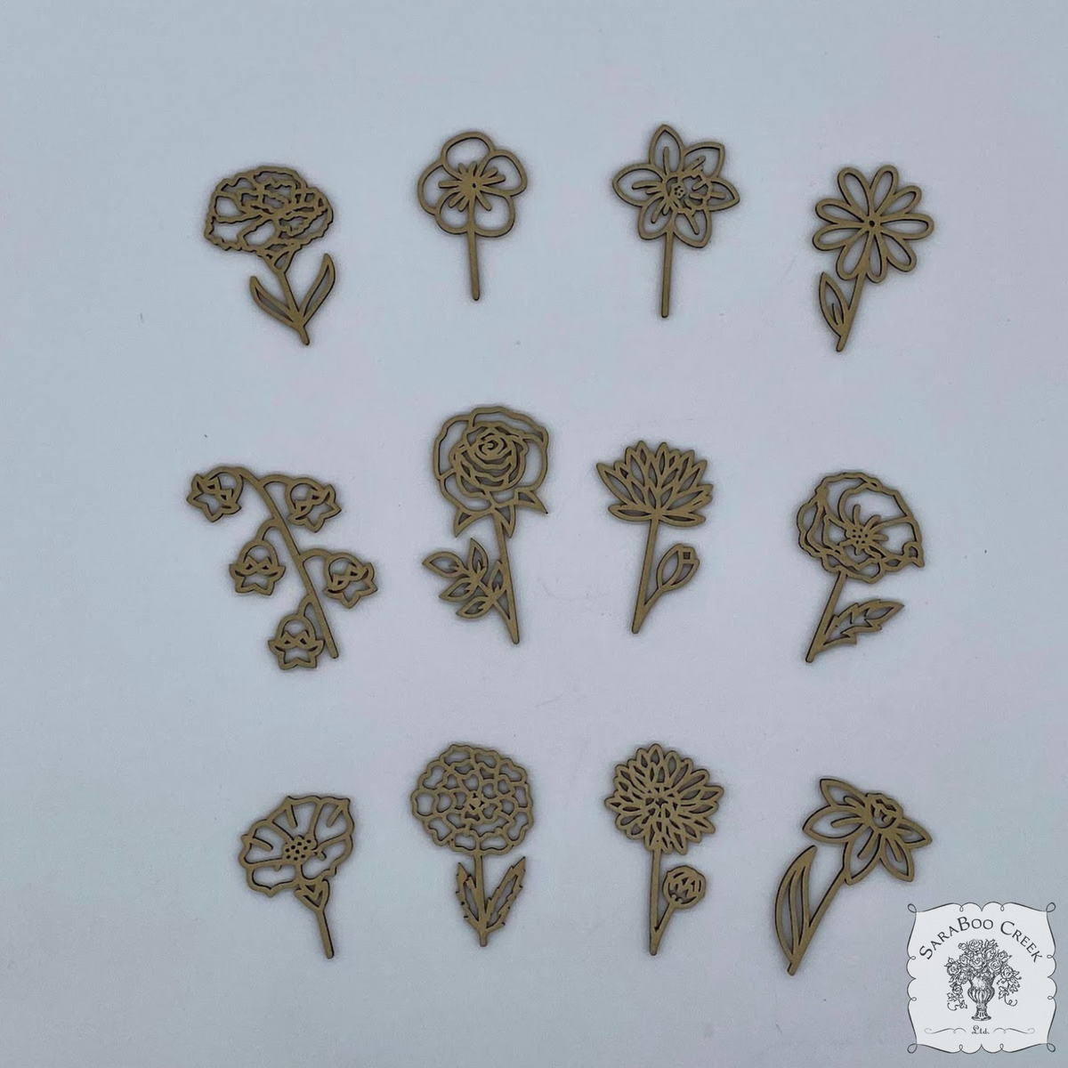 Custom Birth Month Flower Sign for Grandma, Mom or Family - Handmade Wood Birth Flower Gift, Hand Personalized with Kids Names