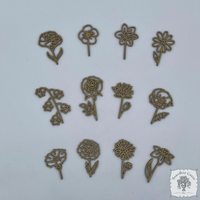 Custom Birth Month Flower Sign for Grandma, Mom or Family - Handmade Wood Birth Flower Gift, Hand Personalized with Kids Names