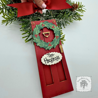 Front Door Christmas Ornament - Personalized New Home Gift, 1st House in 2025, Traditional Family Ornament, or Realtor Gift