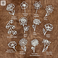 Custom Birth Month Flower Sign for Grandma, Mom or Family - Handmade Wood Birth Flower Gift, Hand Personalized with Kids Names