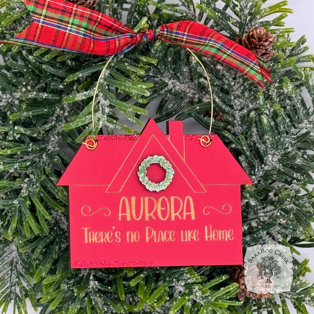 Aurora House Christmas Ornament "There's No Place Like Home"