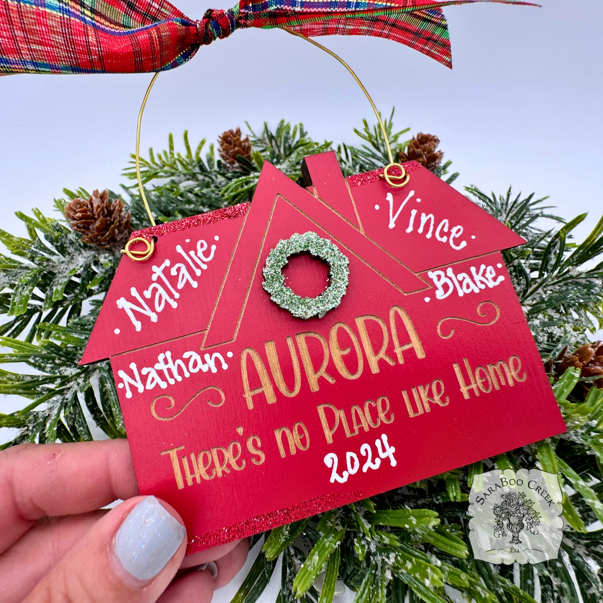 Aurora House Christmas Ornament "There's No Place Like Home"