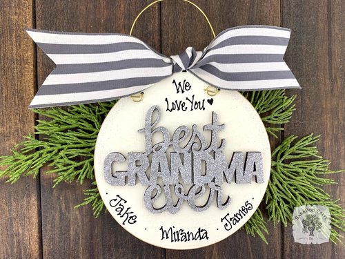 Grandma Ornament - Personalized Best Grandma Ever Gift