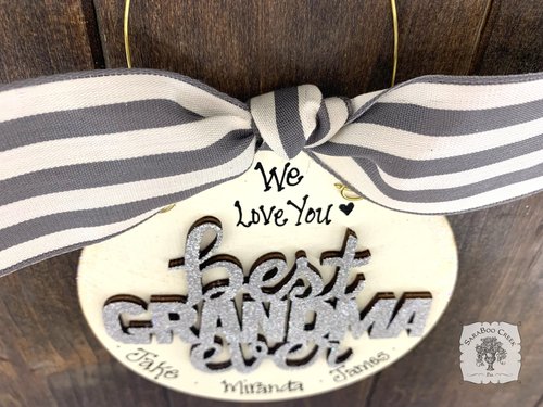 Grandma Ornament - Personalized Best Grandma Ever Gift