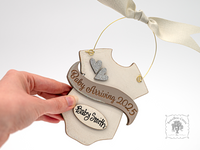 Baby Arriving Due 2025 Ornament - Personalized Expecting Baby Ornament, Baby Announcement or Baby On The Way Gift