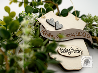 Baby Arriving Due 2025 Ornament - Personalized Expecting Baby Ornament, Baby Announcement or Baby On The Way Gift