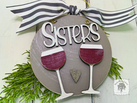 Wine Ornament Personalized for 2 or 3 Friends, Girlfriends, Sisters, Family or Cheers! Custom Red or White Wine Gift