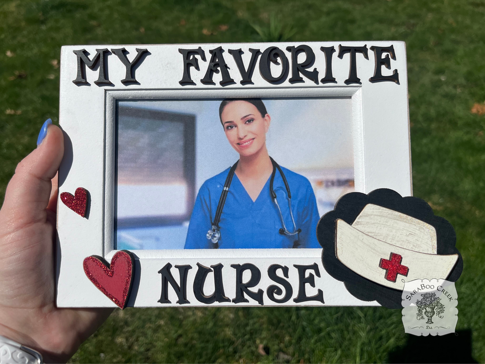 4" x 6" Nurse Appreciation Picture Frame - Handmade Gift for "Best" or "Favorite" Nurse