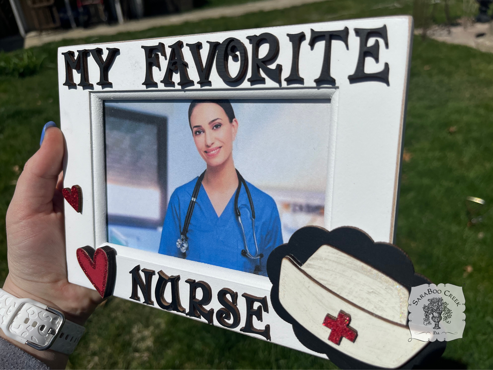 4" x 6" Nurse Appreciation Picture Frame - Handmade Gift for "Best" or "Favorite" Nurse