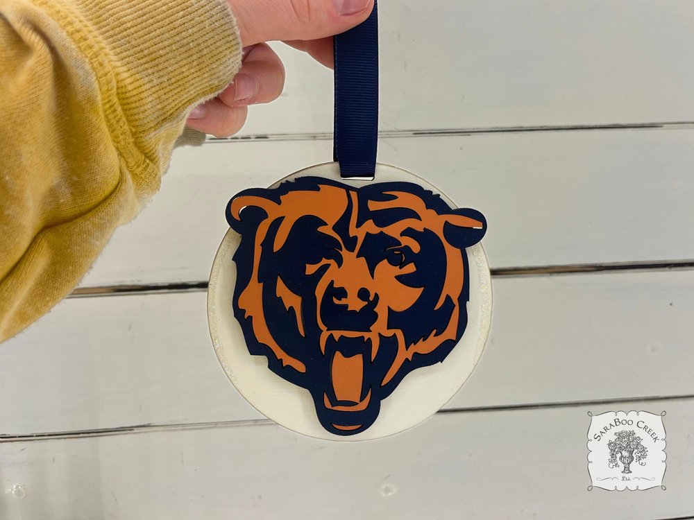 Chicago Bears Ornament - Personalized Bears Logo Bears Fan Gift