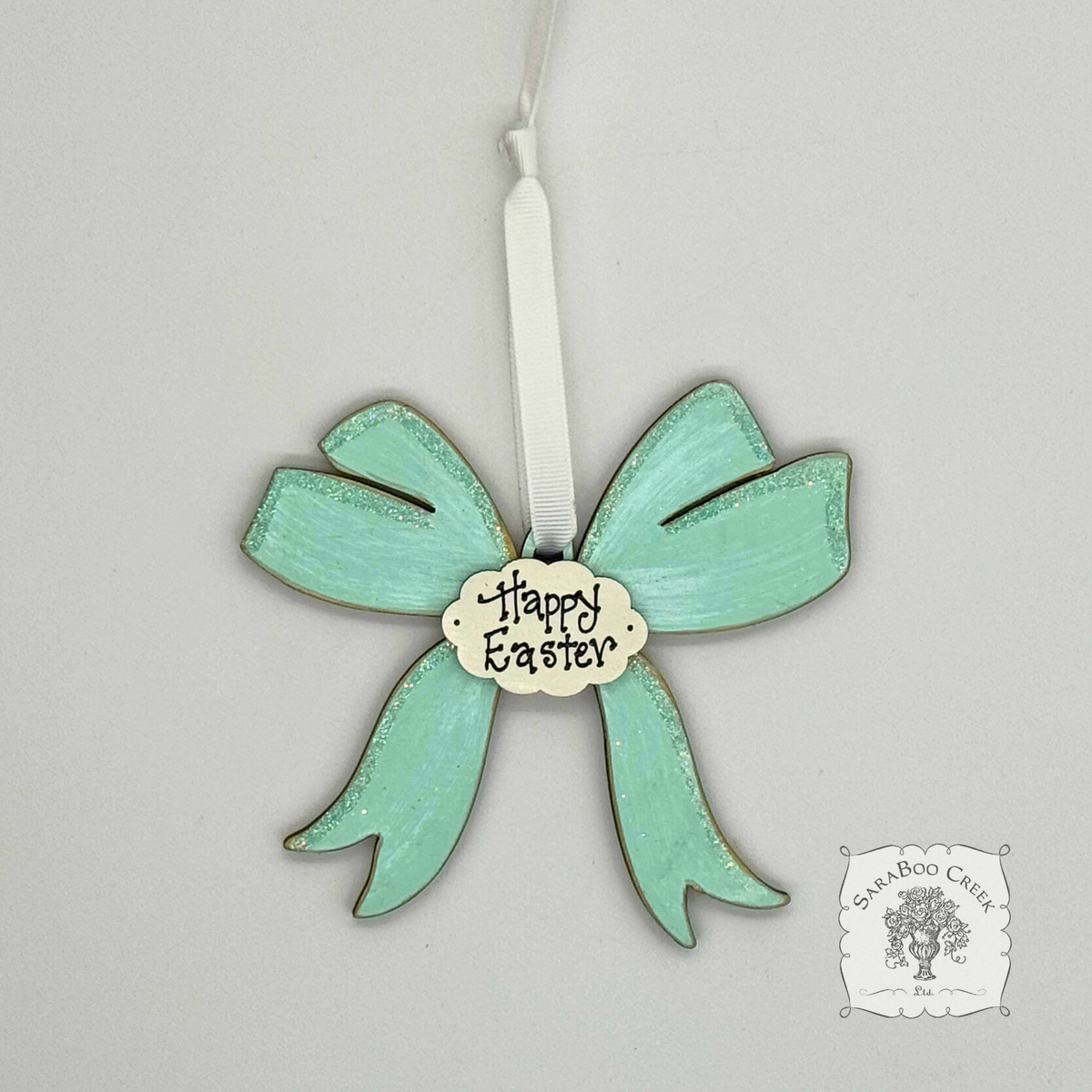 Pastel Wood Bow Ornament