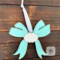 Pastel Wood Bow Ornament