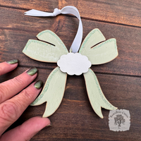 Pastel Wood Bow Ornament