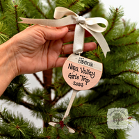 Wine Glass Ornament - Personalized Wine Gift in Red, Blush Rose or White