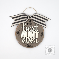 Aunt Ornament - Best Aunt Ever Ornament Aunt Gift Personalized from Nieces and Nephews
