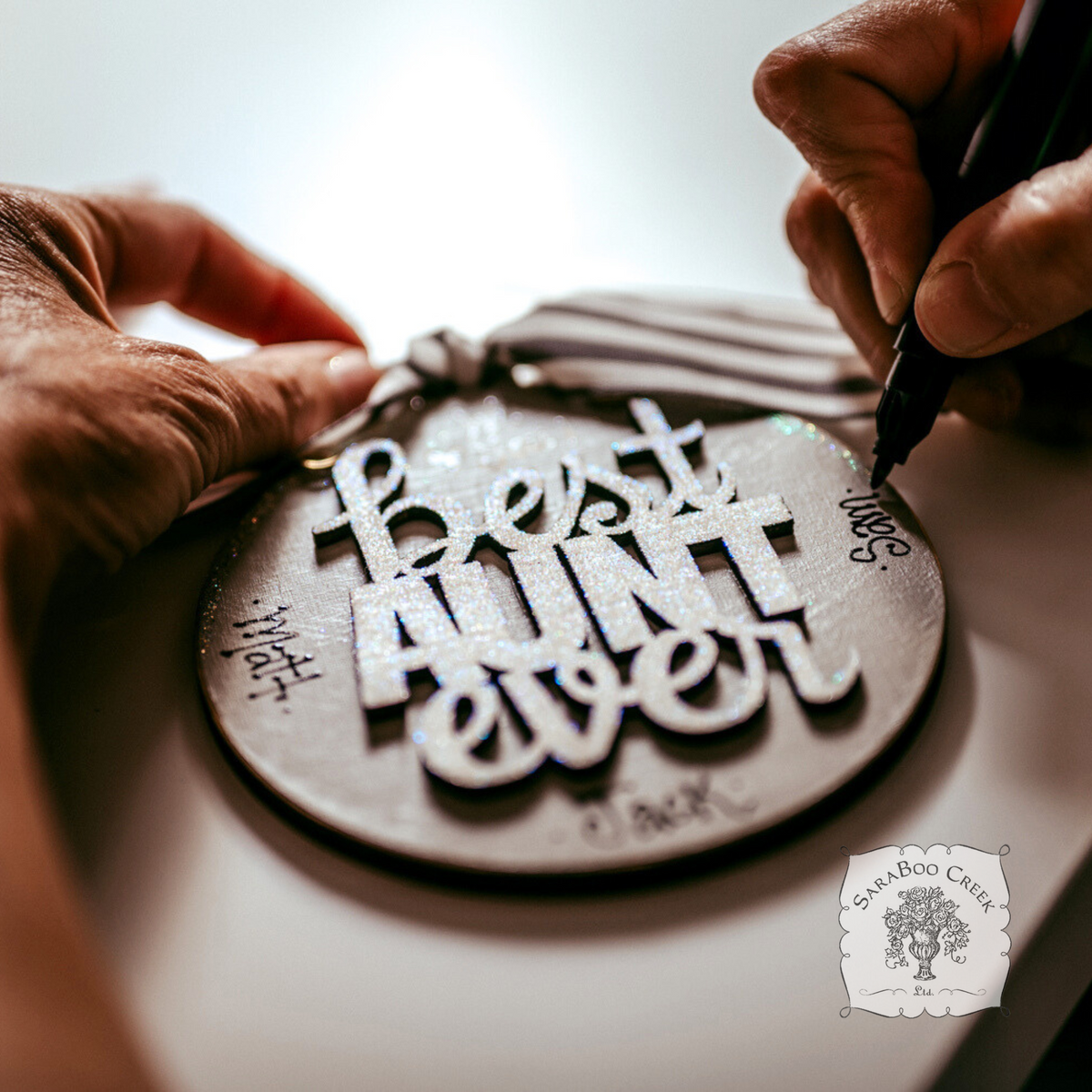 Aunt Ornament - Best Aunt Ever Ornament Aunt Gift Personalized from Nieces and Nephews