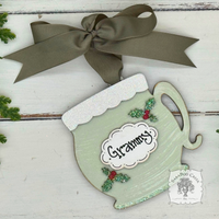 Hot Cocoa, Coffee, or Tea Cup Christmas Ornament