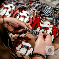 Sled Snowman Family Ornament w/ 2-6 Personalized Snowmen - Family, Grandparent or Couple Gift