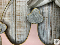 Personalized Crown Sign with Name - Cute Girl's Room Hanging Decoration