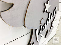 20" Large Elephant Sign with Stars or Flowers and Custom Name