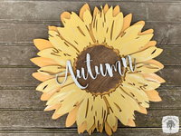 20" Sunflower Sign - Customize with Name, Word or Initial
