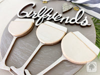 Wine Ornament Personalized for 2 or 3 Friends, Girlfriends, Sisters, Family or Cheers! Custom Red or White Wine Gift