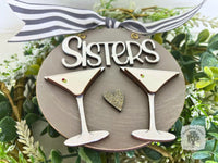 Dirty Martini Ornament - Personalized Christmas Ornament with 2 or 3 Martini Cocktails Customized for Friends, Girlfriends, Sisters or Cheers