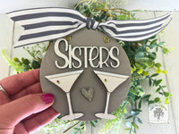 Dirty Martini Ornament - Personalized Christmas Ornament with 2 or 3 Martini Cocktails Customized for Friends, Girlfriends, Sisters or Cheers