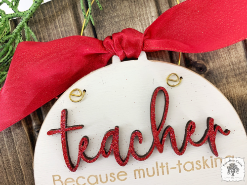 Teacher Ornament - Personalized Teacher Ninja Saying Ornament