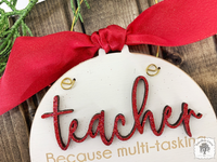 Teacher Ornament - Personalized Teacher Ninja Saying Ornament