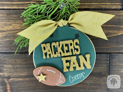 Packers Fan Ornament - Personalized Green Bay Packer Gift