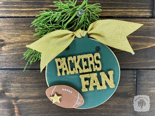 Packers Fan Ornament - Personalized Green Bay Packer Gift