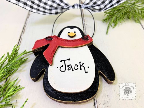 Penguin Ornament - Personalized Penguin Gift