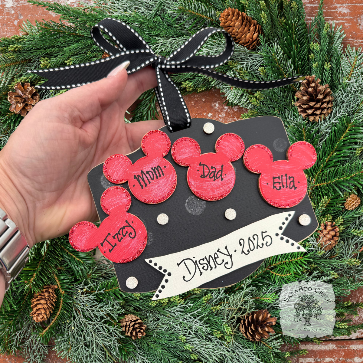 Disney Mickey Mouse Ornament w/ up to 5 Personalized Mice