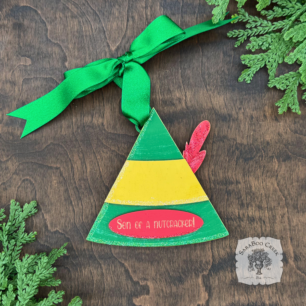 Christmas Elf Hat Ornament - Personalized Buddy the Elf Cap