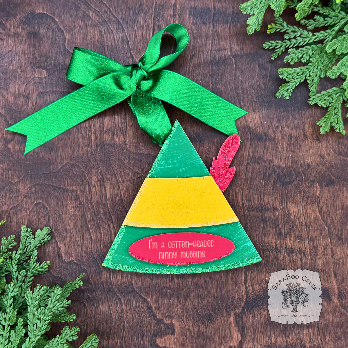 Christmas Elf Hat Ornament - Personalized Buddy the Elf Cap