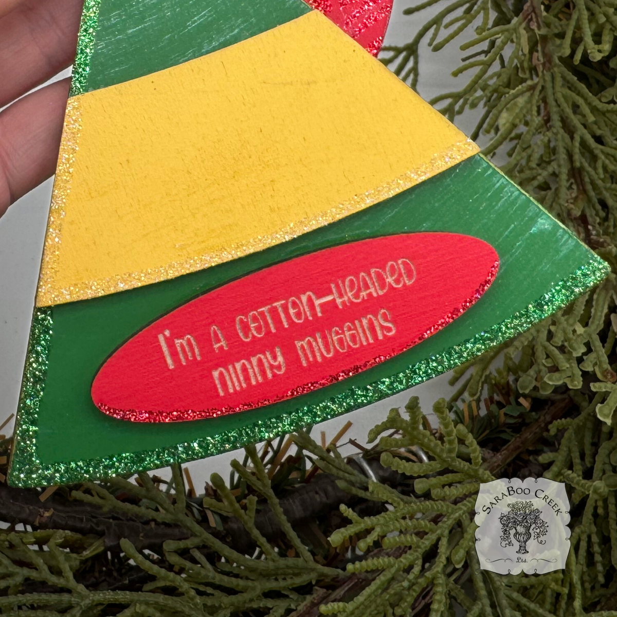 Christmas Elf Hat Ornament - Personalized Buddy the Elf Cap