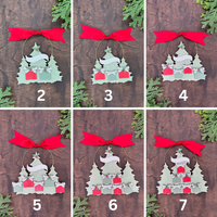 Christmas Trees Ornament with Personalized Presents for Grandparents or Family; Custom Grandkids Gift