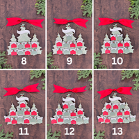 Christmas Trees Ornament with Personalized Presents for Grandparents or Family; Custom Grandkids Gift